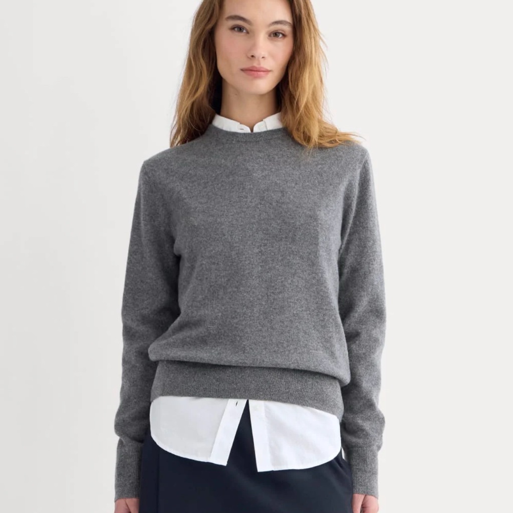 Everlane Cashmere Heather Charcoal Sweater